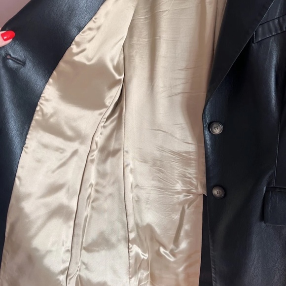 Nanushka Fathi Vegan Black Leather Blazer Size M - Picture 8 of 10